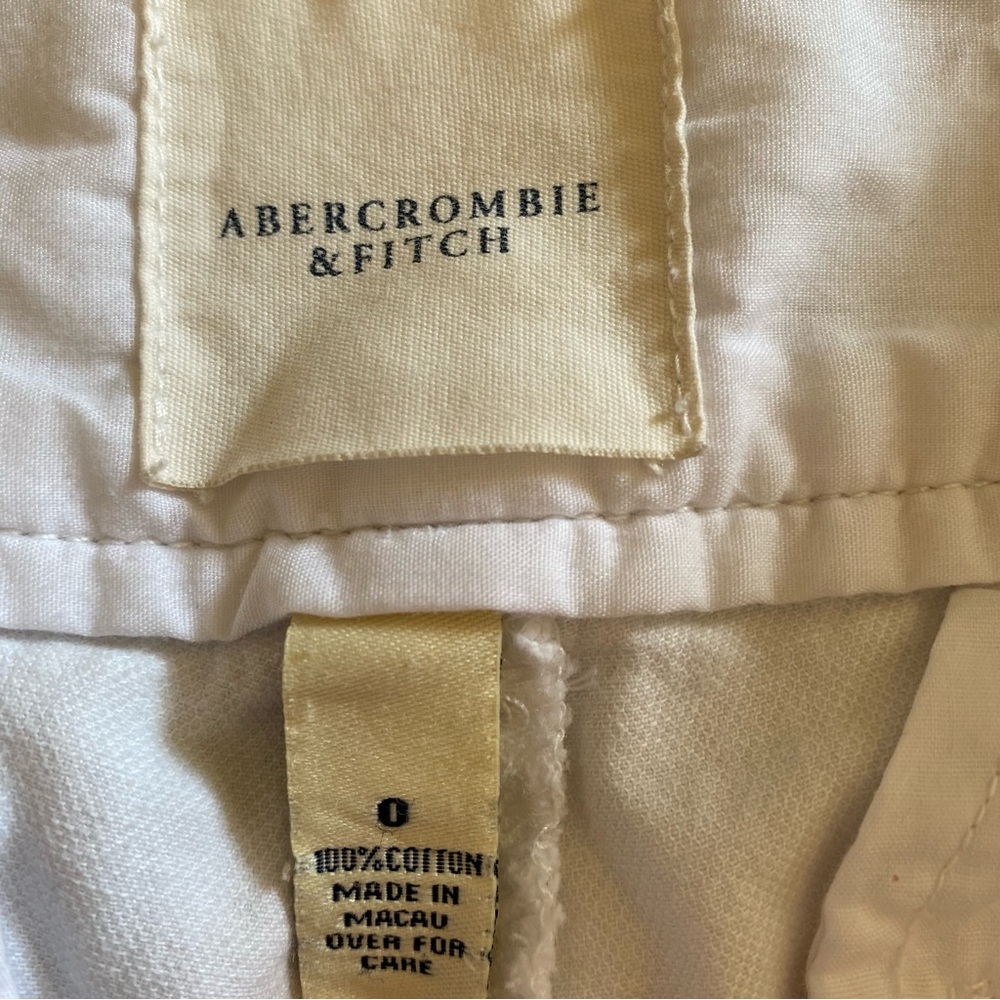 Y2K Abercrombie & Fitch low rise flare leg white jeans - Picture 7 of 14